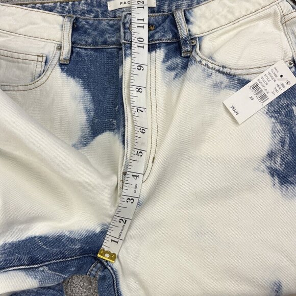 Pacsun Jeans 29x28 High Rise Relaxed Fit Bleach Stained Wash Snowflake Raw Hem - Picture 8 of 11